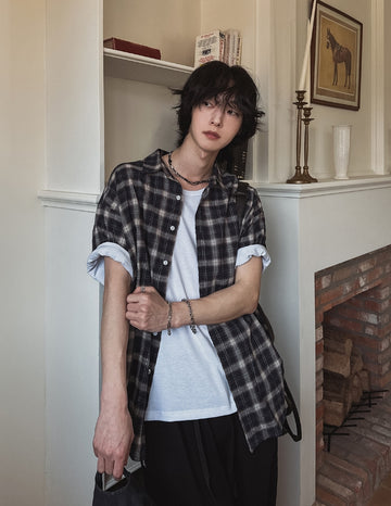 Alo summer linen checked shirt